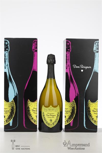 DOM PERIGNON ANDY WARHOL YELLOW 2000 - Moet et Chandon - 2 Bottles - Oc 1
