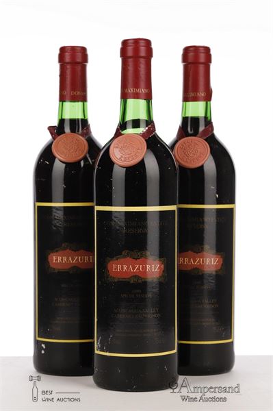 ERRAZURIZ DON MAXIMIANO ESTATE RESERVA (SPECIAL RESERVE) 1989 - Errazuriz - 3 Bottles - Owc 3