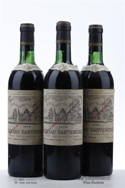 CANTEMERLE 1974 - Mc - 3 Bottles