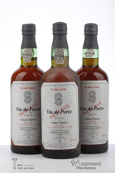 VIN DE PORTO VIEUX TAWNY EXTRA FIN RESERVE 20 ANS D'AGE - Quinta do Noval - Marx Salomon - 3 Bottles