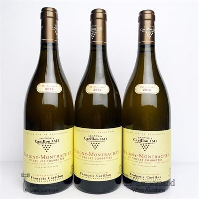 PULIGNY MONTRACHET LES COMBETTES 2016 - François Carillon - 3 Bottles