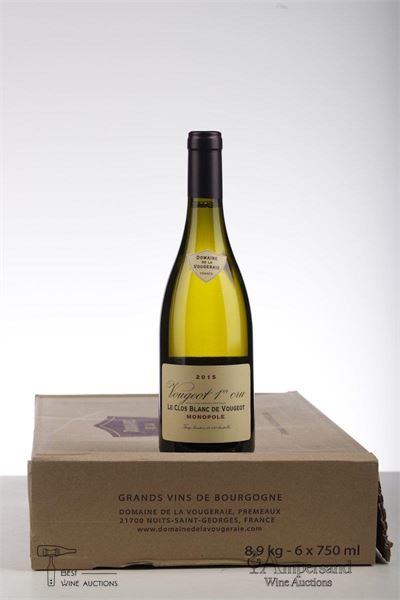 VOUGEOT LE CLOS BLANC DE VOUGEOT 2015 - Domaine de la Vougeraie - 6 Bottles - Oc 6