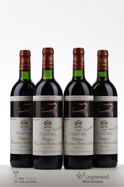 MOUTON ROTHSCHILD 1990 - Mc - 4 Bottles