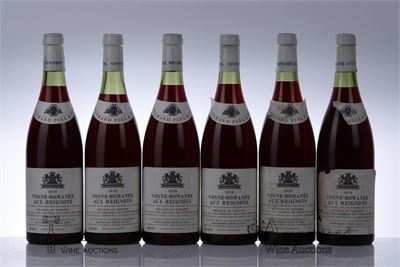 VOSNE ROMANEE AUX REIGNOTS 1978 - Comte Liger Belair Bouchard - 6 Bottles - Owc 6