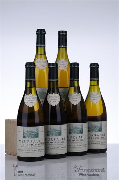 MEURSAULT CLOS DE MAZERAY 1993 - Jacques Prieur - 6 Bottles