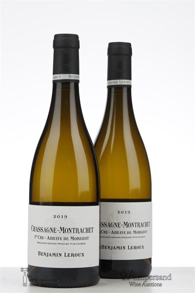 CHASSAGNE MONTRACHET BLANC ABBAYE DE MORGEOT 2019 - Benjamin Leroux - 2 Bottles