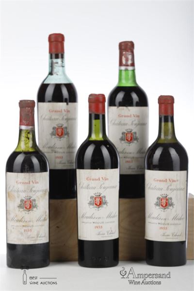 POUJEAUX 1955 - MB-Jean Theil - 5 Bottles