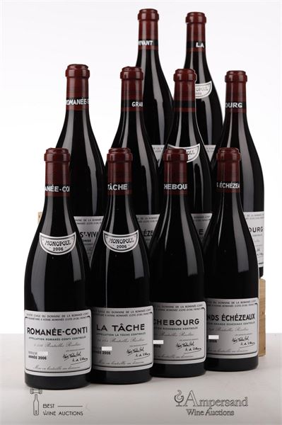 ASSORTIMENT DRC(1RC+3LT+2RSV+2R+2GE) 2006 - Domaine de la Romanee Conti - 10 Bottles - Owc 10