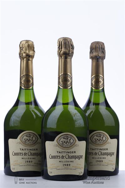 TAITTINGER COMTES DE CHAMPAGNE BLANC DE BLANCS 1989 - Taittinger - 3 Bottles