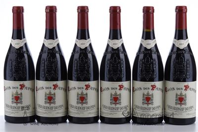 CHATEAUNEUF DU PAPE CLOS DES PAPES 2007 - Paul Avril - 6 Bottles