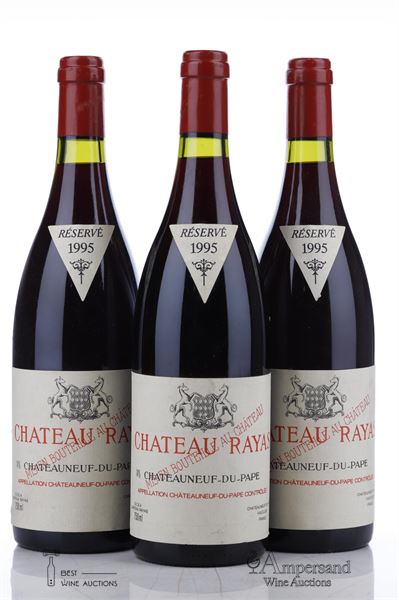 CHATEAUNEUF DU PAPE RAYAS 1995 - Reynaud - 3 Bottles