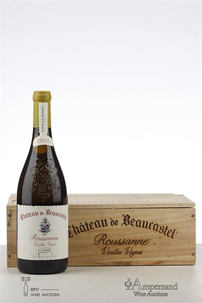 CHATEAUNEUF DU PAPE BLANC BEAUCASTEL ROUSSANNE VIEILLES VIGNES 2015 - Perrin - 3 Bottles - Owc 3