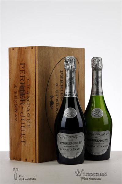 PERRIER JOUET BLASON DE FRANCE 90 Ties - Perrier Jouet - mid 90ies - 2 Bottles - Owc 2