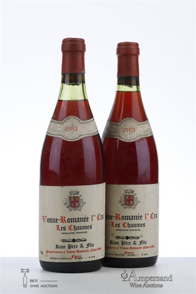 VOSNE ROMANEE LES CHAUMES 1983 - Rion - 2 Bottles