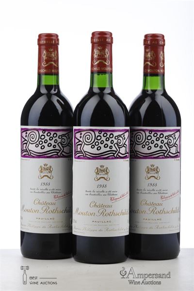 MOUTON ROTHSCHILD 1988 - Mc - 3 Bottles