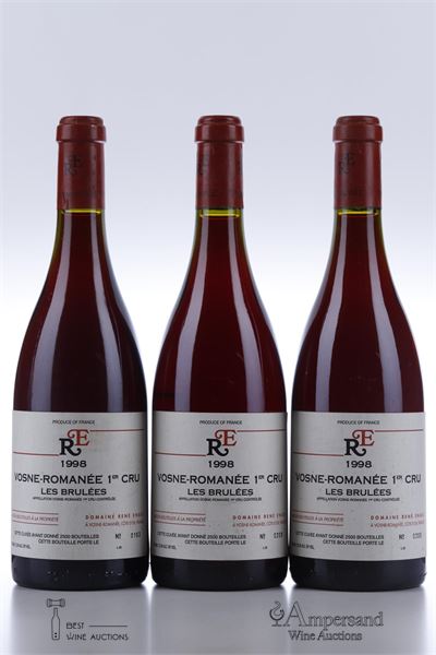 VOSNE ROMANEE LES BRULEES 1998 - Rene Engel - 3 Bottles