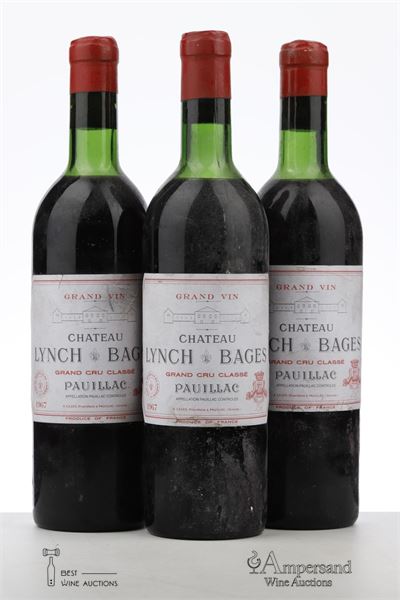 LYNCH BAGES 1967 - Mc - 3 Bottles