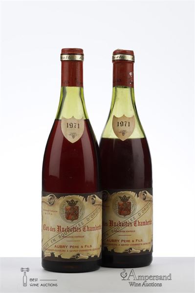 CHAMBERTIN CLOS DES RUCHOTTES 1971 - Aubry Pere et Fils - 2 Bottles