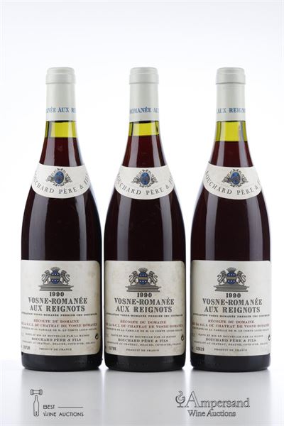 VOSNE ROMANEE AUX REIGNOTS 1990 - Bouchard - Comte Liger Belair - 3 Bottles