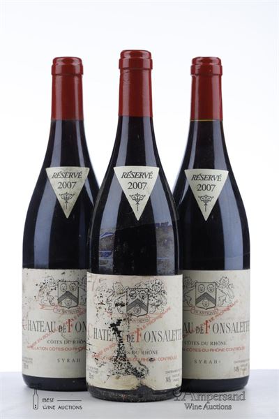 CHATEAU DE FONSALETTE SYRAH 2007 - Reynaud - 3 Bottles