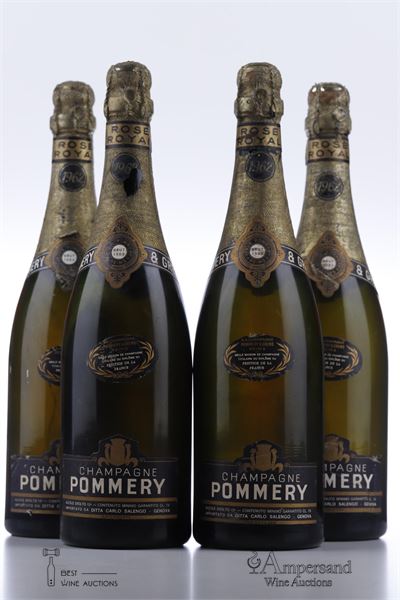 POMMERY BRUT ROSE ROYAL 1962 - Pommery - 4 Bottles