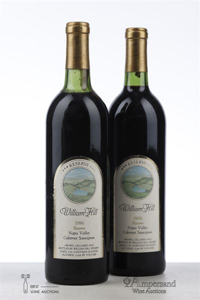 WILLIAM HILL RESERVE CABERNET SAUVIGNON 1986 - William Hill Winery - 2 Bottles