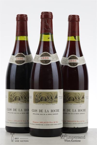 CLOS DE LA ROCHE 1986 - Arlaud - 3 Bottles