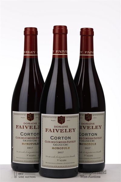 CORTON CLOS DES CORTONS 2017 - Faiveley - 3 Bottles