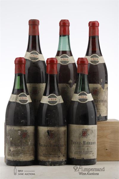 VOSNE ROMANEE 1964 - J Cacheux Blee - 6 Bottles