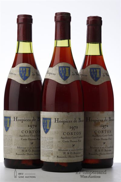 HOSPICES DE BEAUNE CORTON CUVEE DOCTEUR PESTE 1972 - H et O Beyerman - 3 Bottles