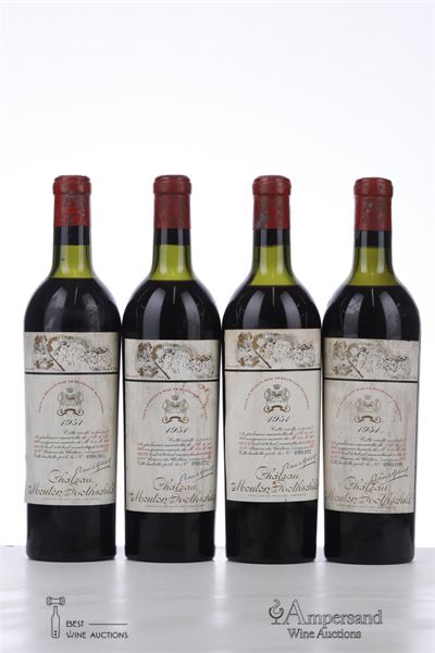 MOUTON ROTHSCHILD 1951 - Mc - 4 Bottles