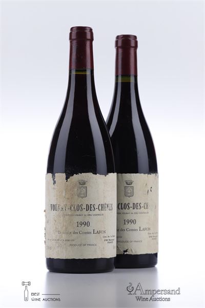 VOLNAY CLOS DES CHENES 1990 - Comtes Lafon - 2 Bottles