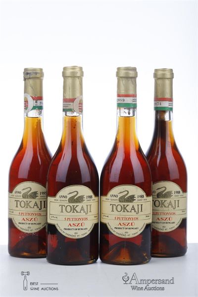 TOKAJI ASZU 5 PUTTONYOS 1988 - Disznoko - 4 * 0.50 Litre Bottles