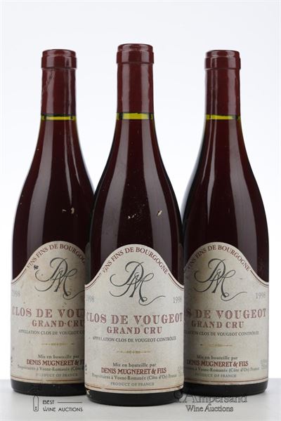 CLOS VOUGEOT 1998 - Denis Mugneret - 3 Bottles