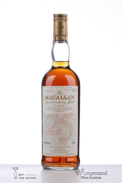 MACALLAN 25 Y ANNIVERSARY MALT 1964 - Bottled in 1989 - Macallan - Giovinetti Import - 1 Bottle
