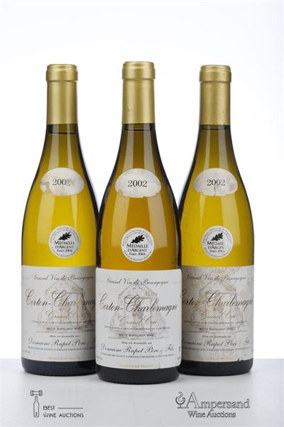 CORTON CHARLEMAGNE 2002 - Rapet - 3 Bottles