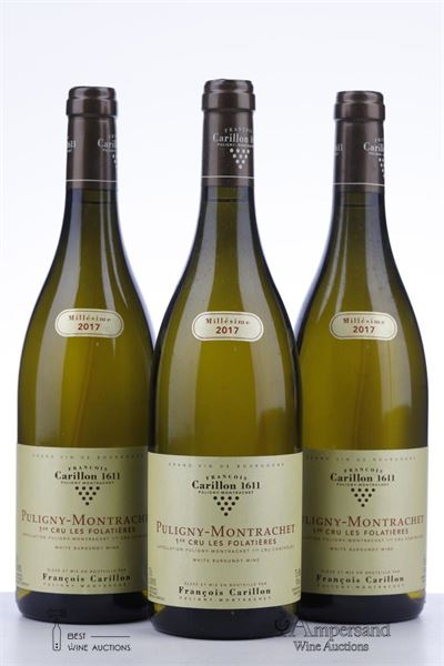 PULIGNY MONTRACHET LES FOLATIERES 2017 - Francois Carillon - 3 Bottles