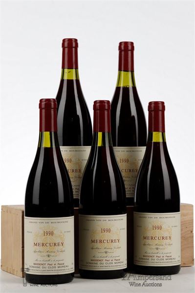 MERCUREY 1990 - Domaine de Clos Moreau - Massenot - 5 Bottles