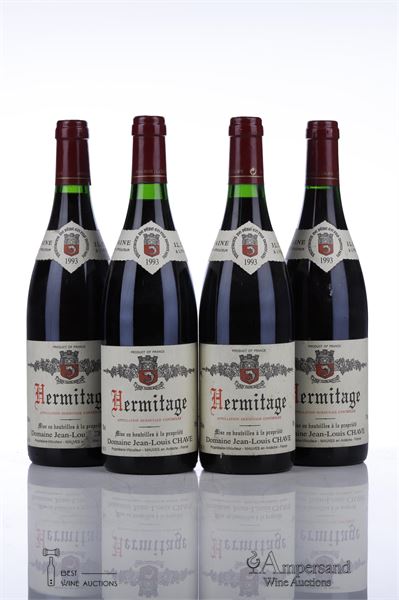 HERMITAGE ROUGE 1993 - Jean Louis Chave - 4 Bottles