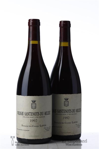 VOLNAY SANTENOTS DU MILIEU 1992 - Comtes Lafon - 2 Bottles