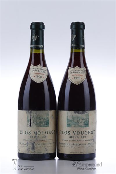 CLOS VOUGEOT 1998 - Jacques Prieur - 2 Bottles