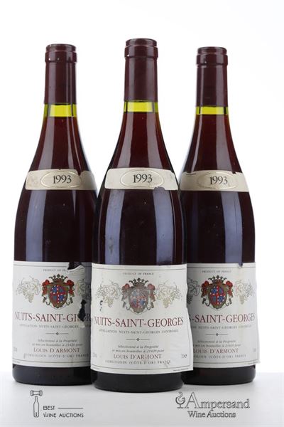 NUITS ST GEORGES 1993 - Louis d'Armont - 3 Bottles