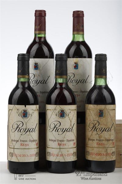ROYAL RESERVA FRANCO ESPANOLAS 1970 - Franco Espanolas - 5 Bottles