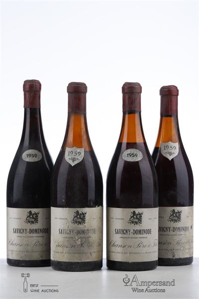SAVIGNY LES BEAUNE LA DOMINODE 1959 - Chanson - MB - 4 Bottles
