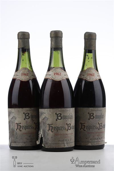HOSPICES DE BEAUJEU BEAUJOLAIS 1962 - Aujoux - 3 Bottles