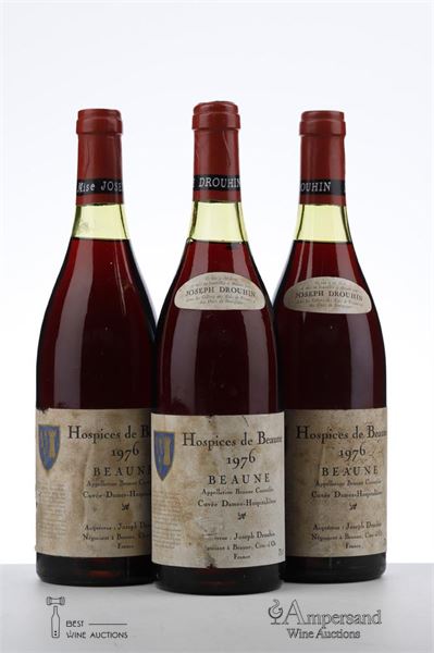 BEAUNE HOSPICES DE BEAUNE CUVEE DAMES HOSPITALIERES 1976 - Joseph Drouhin - 3 Bottles