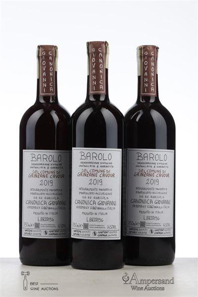 BAROLO DEL COMUNE GRINZANE CAVOUR 2019 - Giovanni Canonica - 3 Bottles