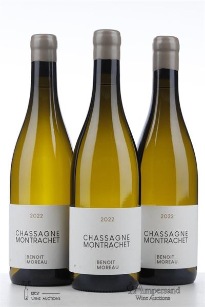 CHASSAGNE MONTRACHET BLANC 2022 - Benoit Moreau - 3 Bottles