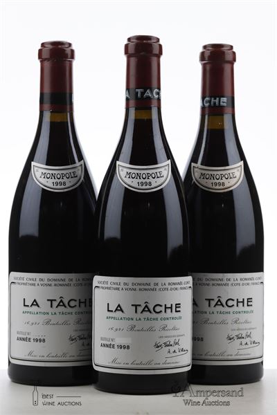 LA TACHE 1998 - Domaine de La Romanee Conti - 3 Bottles