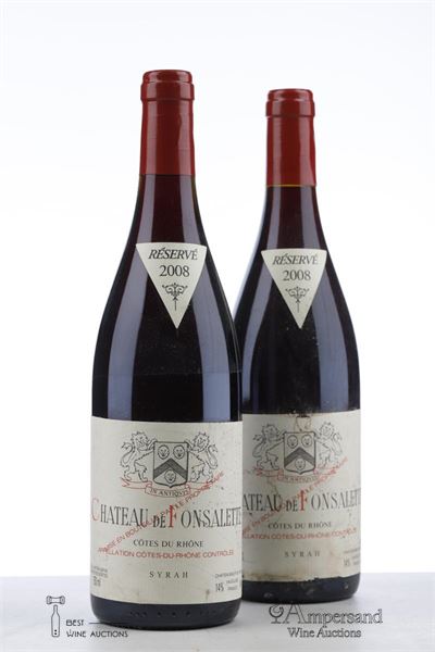 CHATEAU DE FONSALETTE SYRAH 2008 - Reynaud - 2 Bottles